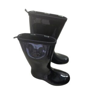 Kamik Sami Black Glossy Rain Boots Womens Shoe Size 7 Waterproof Pull-On NEW